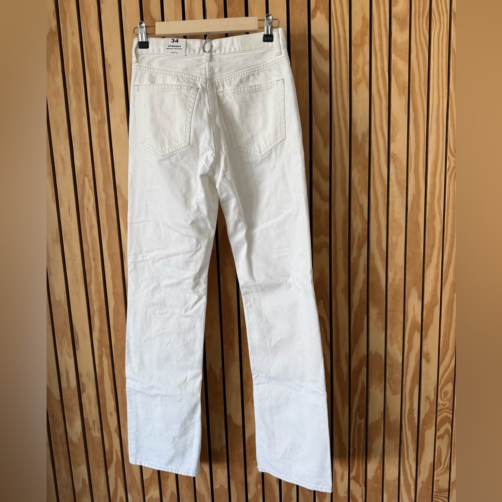 MANGO Miranda High Rise Straight Leg Ankle Slit - NEW w/ Tags - Size 2 - Picture 3 of 8
